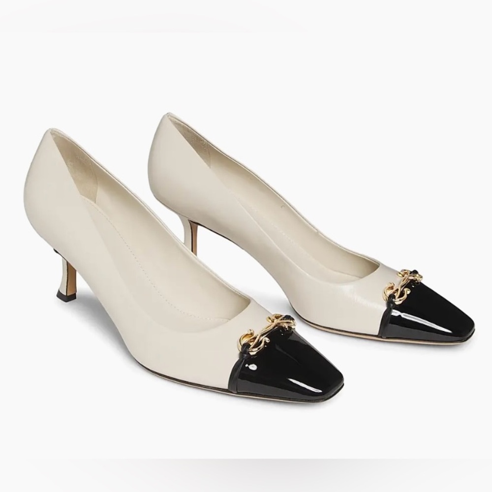 Ferragamo Bria 60MM Leather Pumps Mascarpone Nero Size 9